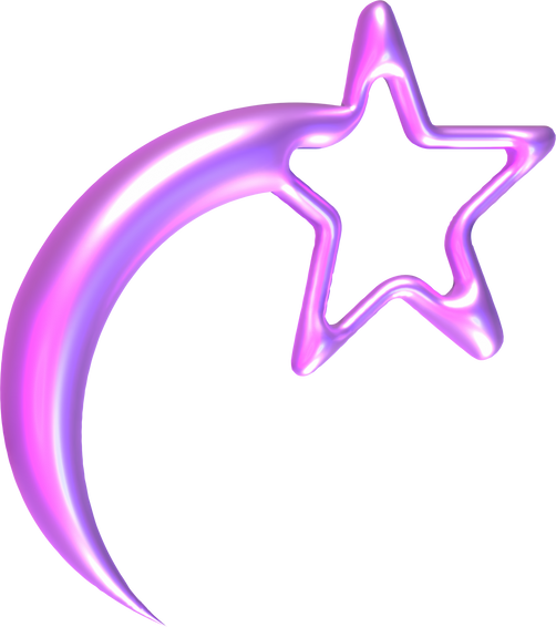 Inflated Metallic Y2K 3D Element Star